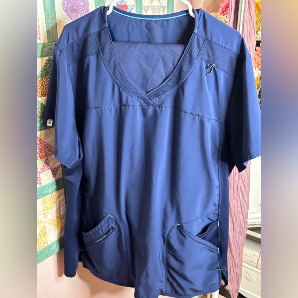 SCRUBSTAR Deep Blue Short Sleeve Scrub Set